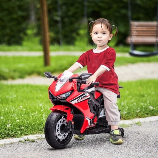 Homcom Moto Eléctrica Honda con Licencia 6V Rojo para Niños de 3-5 Años