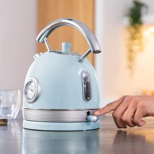 Chaleira elétrica Cecotec Thermosense 420 Vintage Light Blue 1,8L 2200W termómetro inox