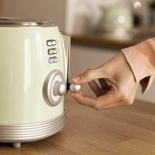 Cecotec Toast&Taste 800 Vintage Light Green Tostadora Doble Ranura Extra Ancha 850W