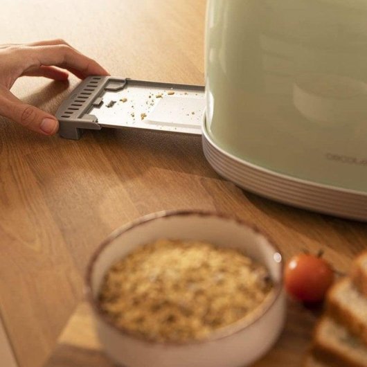 Cecotec Toast&Taste 800 Vintage Light Green Tostadora Doble Ranura Extra Ancha 850W