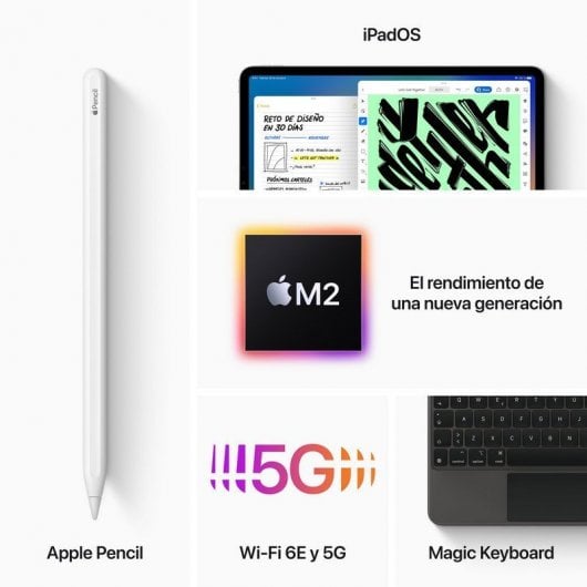 Apple iPad Pro 2022 12.9" WiFi+Cellular 128GB Plata