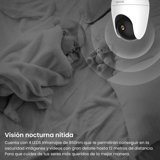 Tenda CP6 Cámara 2K IP WiFi Vigilancia Interior Seguridad Domo 360º
