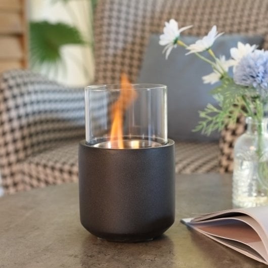 Homcom Chimenea Bioetanol Sobremesa Capacidad 0.4L Combustión 2.5h 12x12x19cm