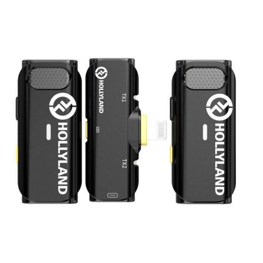 Hollyland Lark C1 Duo Sistema de Audio Inalámbrico para Dos Personas para iPhone Negro