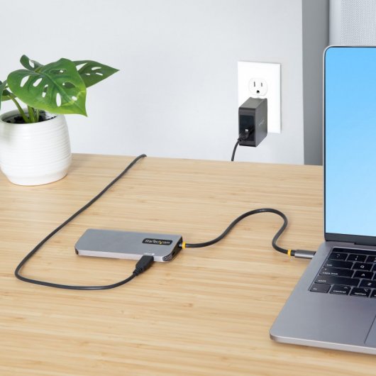 StarTech.com Adaptateur Multiport USB C - Adaptateur USB C vers HDMI 4K 60Hz - Hub USB A 3.2, 5Gbps à 3 ports - 100W Power Delivery PassTrough - Dock USB C avec Câble de 30cm - Station d'accueil PC Portable