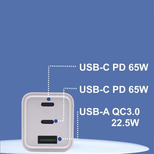 Ewent EW1323 Caricabatterie per dispositivi mobili Universale Bianco AC Ricarica rapida Interno