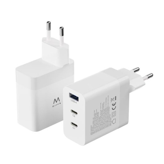 Carregador Ewent EW1323 USB-C/USB-A 65W GaN Quick Charge 3.0 Compacto