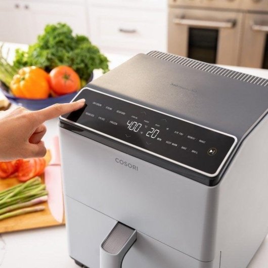 Airfryer Cosori Dual Blaze Chef Edition 6,4L 1700W Dubbele Verwarmingselementen WiFi Metallic Grijs