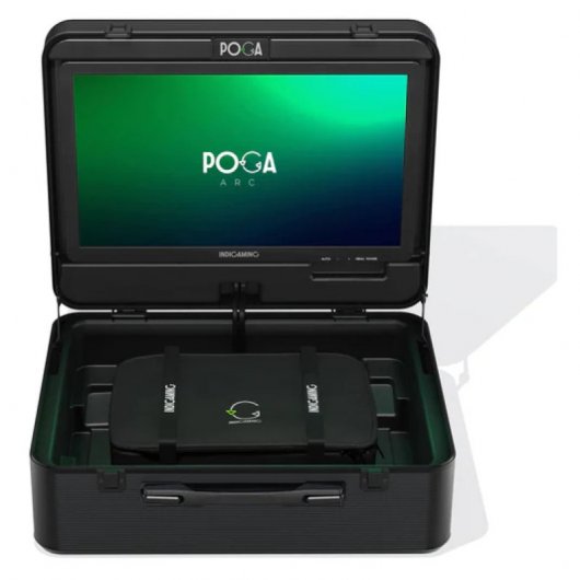 POGA Arc Trolley con Monitor Gaming de 19" Negro para PS4 Slim PS5 y Xbox Series S