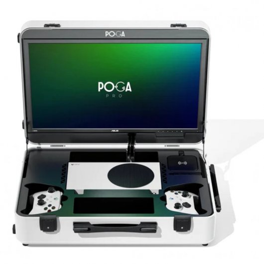 POGA Pro Trolley con Monitor Gaming de 21.5" Blanco para Xbox Series S