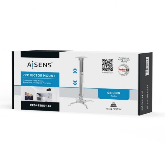 Aisens CP04TSRE-133 Neig-/Ausziehbare/Schwenkbare Projektor-Deckenhalterung, VESA 320x320, Max 13,5kg