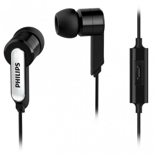 Philips SHE1405/10 kabelgebundene In-Ear-Kopfhörer mit Mikrofon und Fernbedienung, schwarz