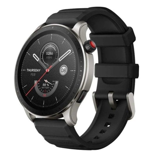 Amazfit GTR 4 Bluetooth GPS 46mm AMOLED Schwarz Einheitsgröße 5ATM SpO2 Pulsmesser