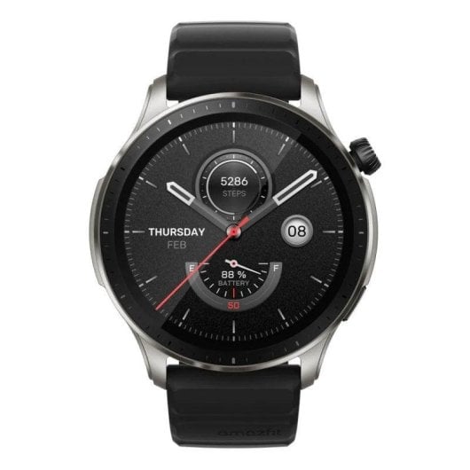 Amazfit GTR 4 Bluetooth GPS 46mm AMOLED Schwarz Einheitsgröße 5ATM SpO2 Pulsmesser