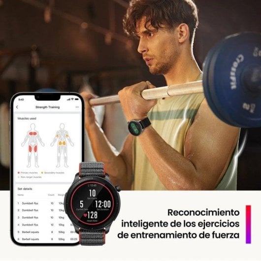 Amazfit GTR 4 Bluetooth GPS 46mm AMOLED Gris Taille Unique Étanche 5ATM SpO2