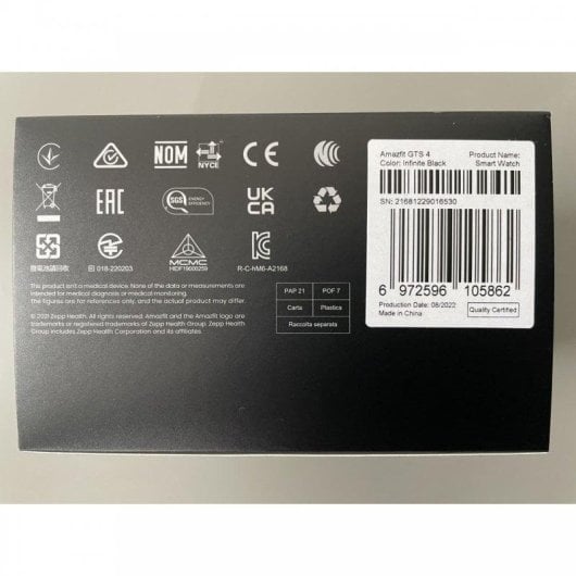 Amazfit GTS 4 Reloj Smartwatch Negro