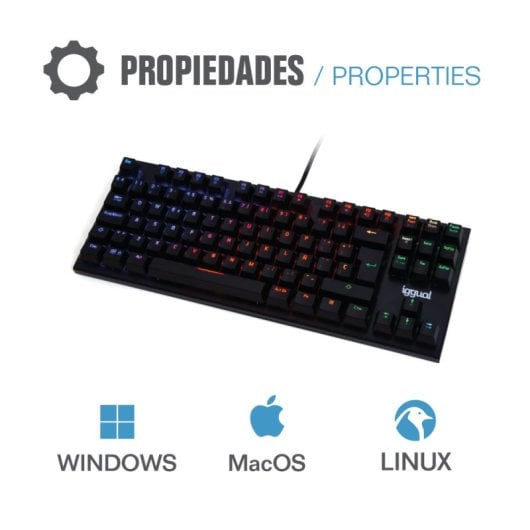 Iggual Onyx TKL Teclado Gaming Mecánico RGB Switch Outemu Azul