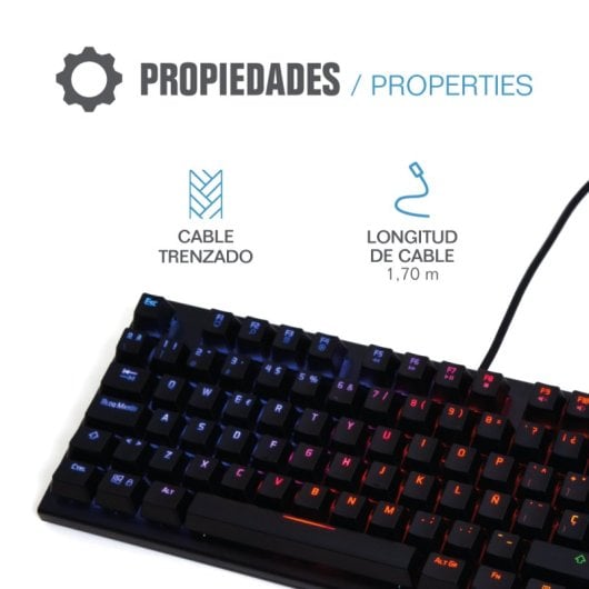 Tastiera da gioco meccanica Iggual Onyx TKL Switch RGB Outemu Blu