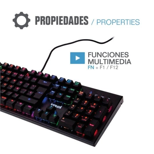 Iggual Obsidian Teclado Gaming Mecánico RGB Switch Outemu Azul
