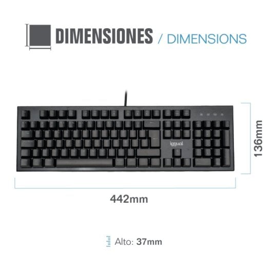Iggual Obsidian Teclado Gaming Mecánico RGB Switch Outemu Azul