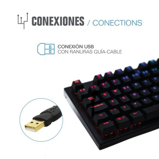 Iggual Obsidian Teclado Gaming Mecánico RGB Switch Outemu Azul