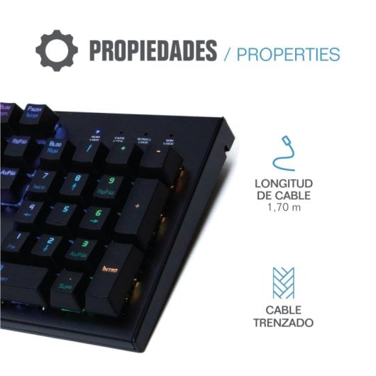 Iggual Obsidian Teclado Gaming Mecánico RGB Switch Outemu Azul