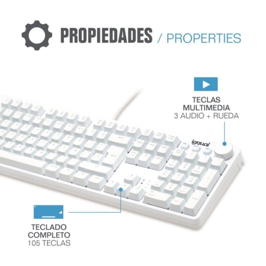 Iggual Pearl Teclado Gaming Mecánico RGB Switch Outemu Azul