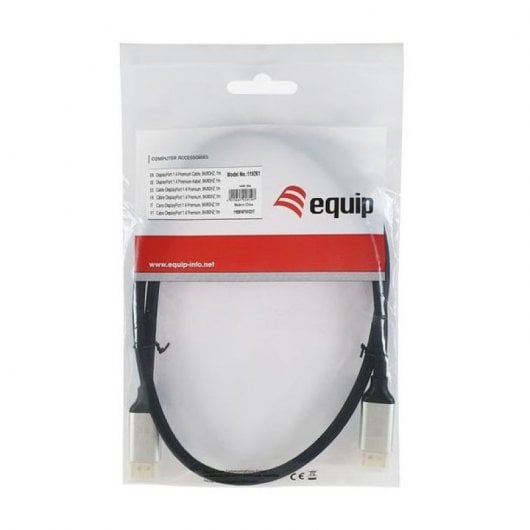 Equip Cable de Malla DisplayPort Premium 1.4 8K 60Hz Macho/Macho 1m Negro