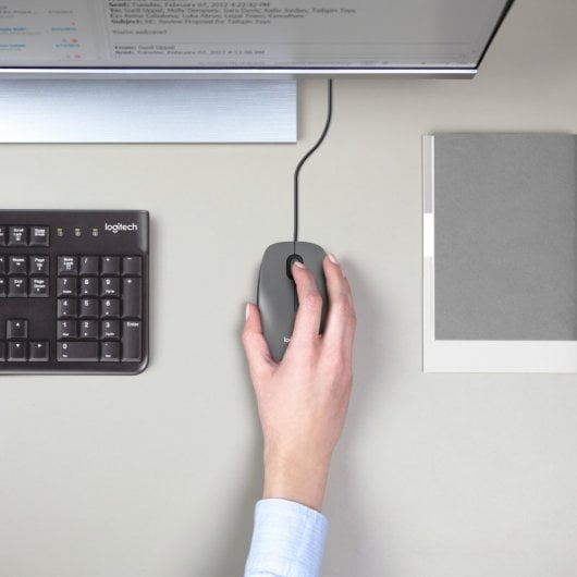 Logitech M100 Ratón Óptico Ambidestro 1000DPI Negro