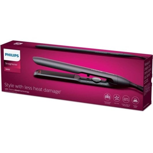 Piastra per Capelli Ceramica Philips BHS510/00 230ºC 12 Impostazioni Ionica Spegnimento Automatico Nero