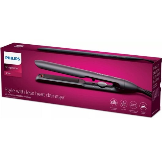 Piastra per Capelli Ceramica Philips BHS510/00 230ºC 12 Impostazioni Ionica Spegnimento Automatico Nero