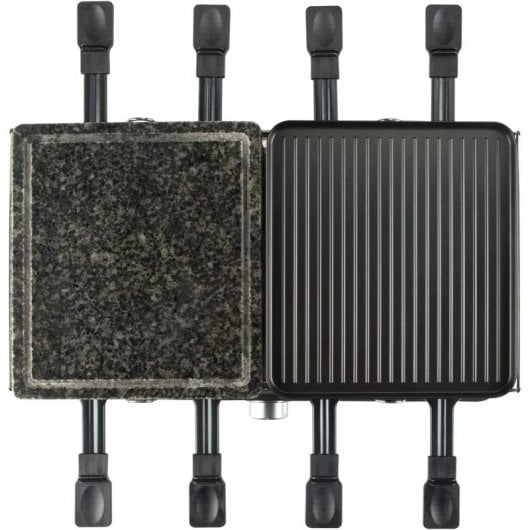 Bourgini Grill Gourmette Plus Raclette-Grill mit Stein für 8 Personen, 1300 W