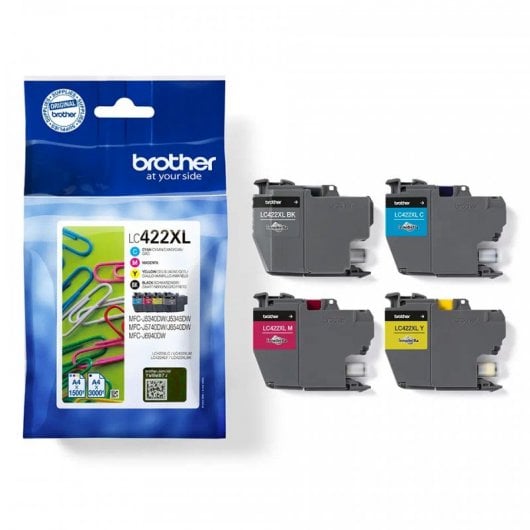 Cartuchos de Tinta Original Brother LC422XLVAL MultiPack Negro/Cian/Magenta/Amarillo