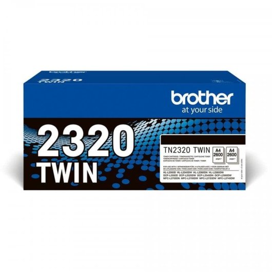 Toner Brother TN2320TWIN Noir Pack 2 Unités