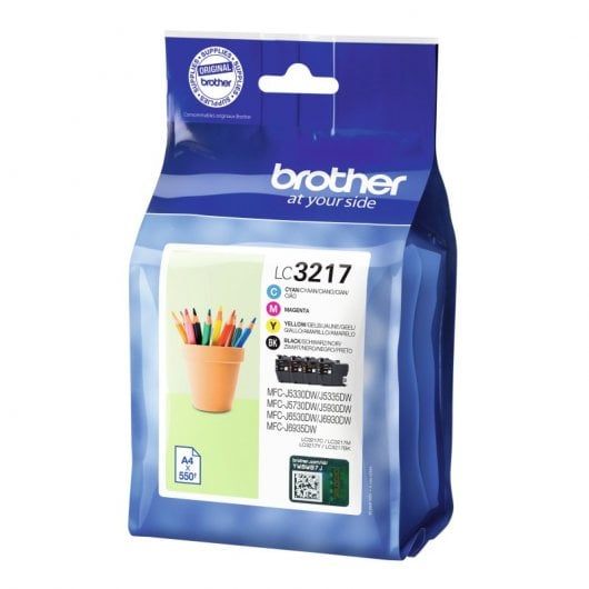 Cartucho de Tinta Original Brother LC3217VAL MultiPack Preto/Ciano/Magenta/Amarelo