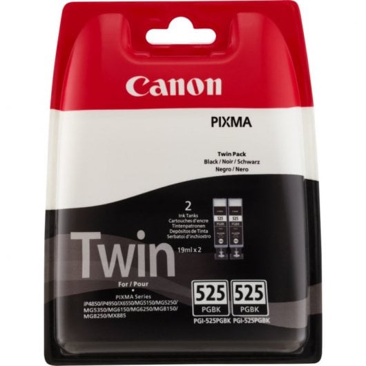 Canon Cartouche d'encre noire pigmentée PGI-525PGBK (lot de deux paquets)