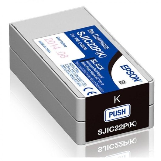 Cartucho de tinta Epson SJIC22P(K) Negro pigmentado para TM-C3500