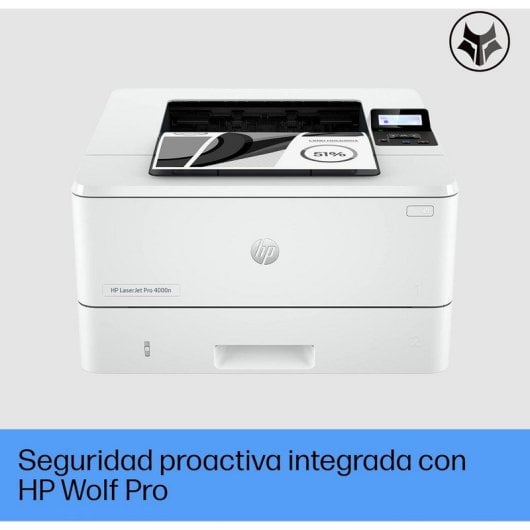 HP LaserJet Pro Stampante 4002dn, Bianco e nero, Stampante per Piccole e medie imprese, Stampa, Stampa fronte/retro; elevata velocità di stampa della prima pagina; risparmio energetico; dimensioni compatte; Avanzate funzionalità di sicurezza