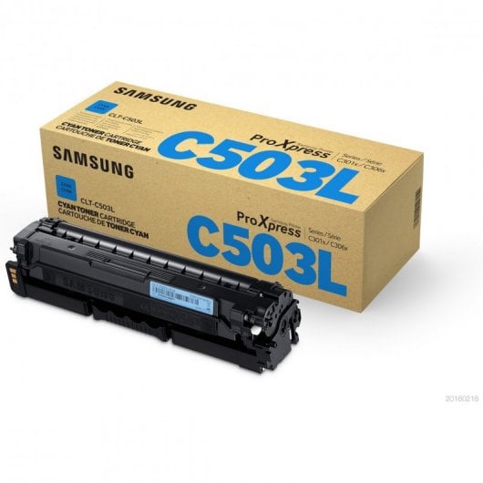 Toner Samsung CLT-C503L Original Cyan Hohe Kapazität 5000 Seiten