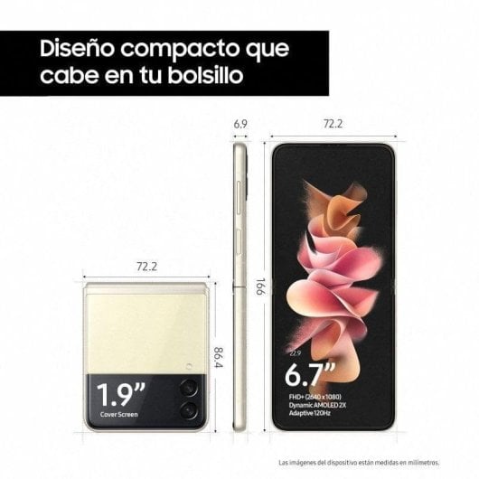 Samsung Galaxy Z Flip3 5G 8GB 128GB 6,7" Beige, doppia fotocamera