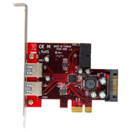 Tarjeta PCIe StarTech PEXUSB3S2EI 4 Puertos USB 3.0 2 Externos/2 Internos