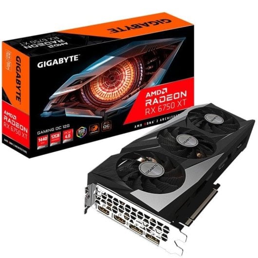 Carte Graphique Gigabyte Radeon RX 6750 XT GAMING OC 12GB GDDR6