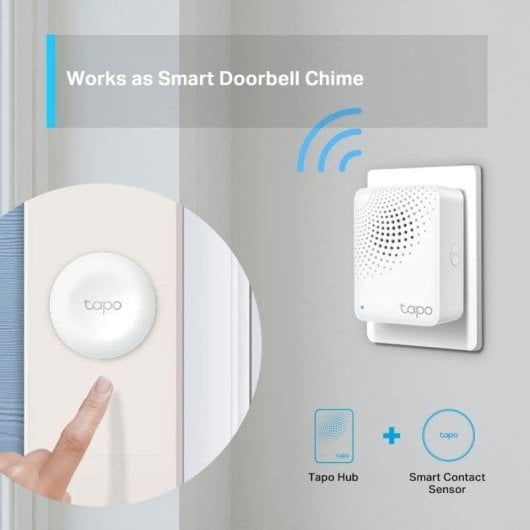 Centrale Domotique TP-Link Tapo H100 WiFi/Radio Compatible Alexa/Google Assistant avec Alarme et Carillon