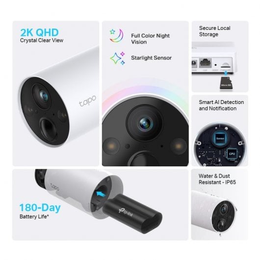 TP-Link TAPO C420S2 Sistema de Cámaras de Vigilancia Inteligente con Batería