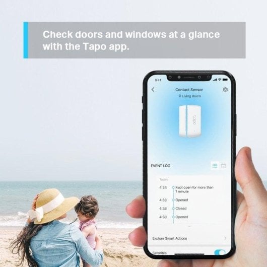 Capteur de Portes et Fenêtres TP-Link Tapo T110 Sans Fil Alarme Notification Mobile