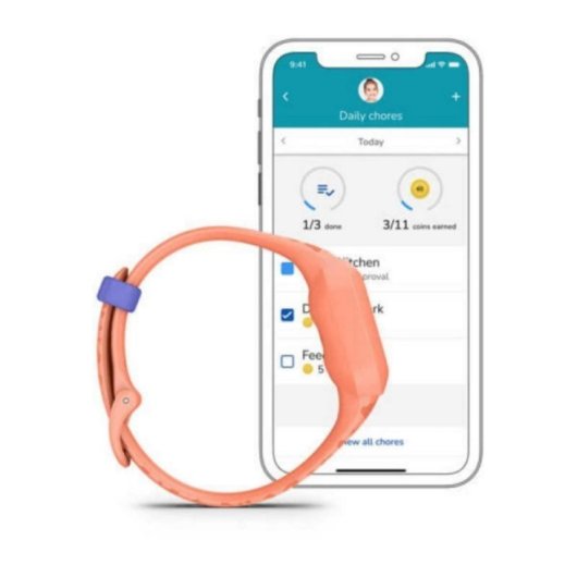 Pulsera de actividad Garmin vívofit jr. 3 Peach Leopard Sumergible/Batería 1 año/Pantalla color