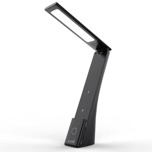 Lámpara LED Cool Compact con Base de Carga Inalámbrica Qi Negro