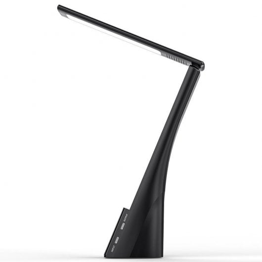 Coole kompakte LED-Lampe mit kabelloser Qi-Ladestation, Schwarz
