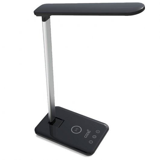 Lampe LED Cool Fold avec base de chargement sans fil Qi noire