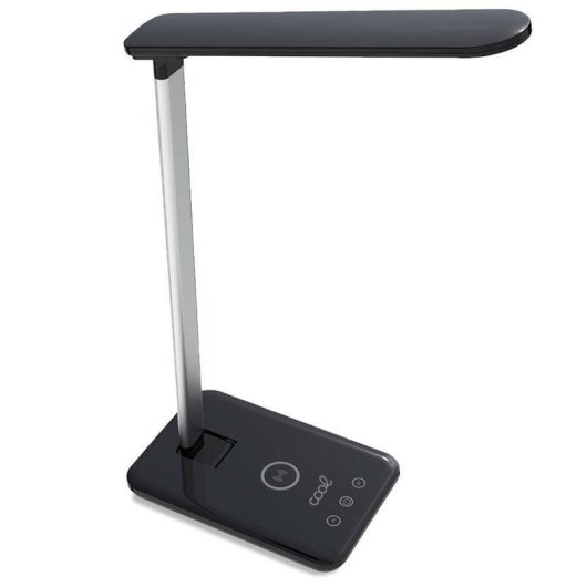 Lâmpada LED Cool Fold com Base de Carga Sem Fios Qi Preto